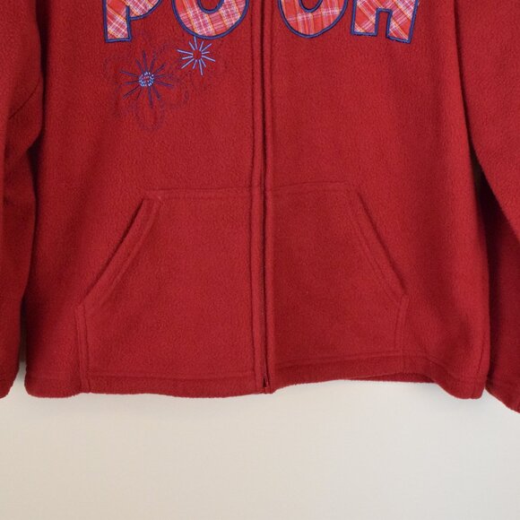 Vintage Disney Winnie the Pooh Fleece Zip Up Jacket Sweatshirt Warm Cozy Winter - Picture 3 of 6